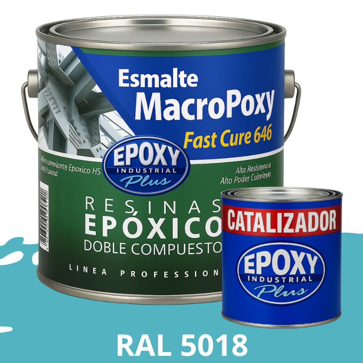 EPOXY - MACROPOXY  Pintura epoxica Multisuperficies 2K - KIT GALON RAL 5018