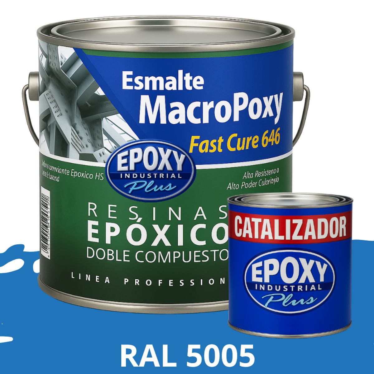 EPOXY - MACROPOXY  Pintura epoxica Multisuperficies 2K - KIT GALON RAL 5005