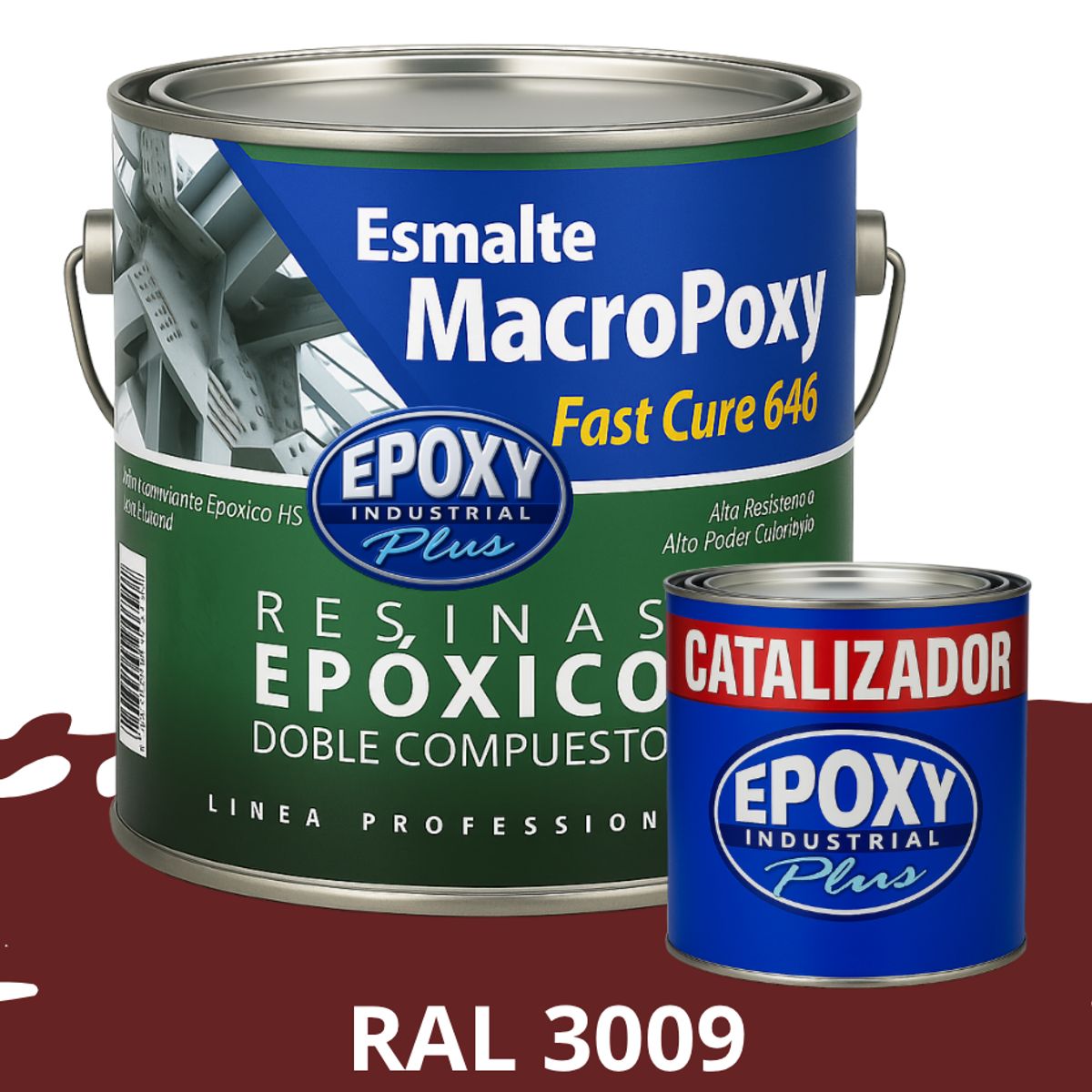EPOXY - MACROPOXY  Pintura epoxica Multisuperficies 2K - KIT GALON RAL 3009