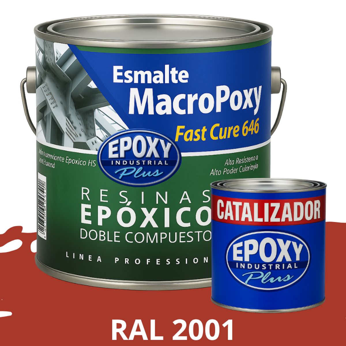 EPOXY - MACROPOXY  Pintura epoxica Multisuperficies 2K - KIT GALON RAL 2001