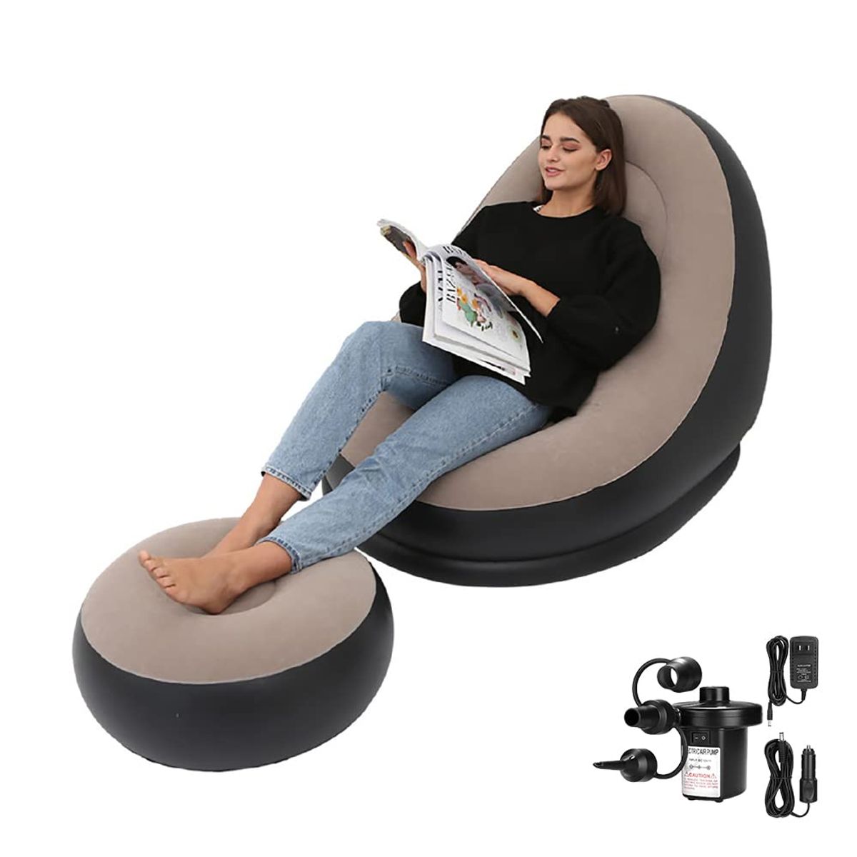 MOVI - SILLON INFLABLE POSA PIES PARA INTERIOR Y EXTERIOR