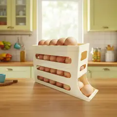 LINE - Organizador Dispensador De Huevos Para 30 Huevos Huevera 4 Niveles