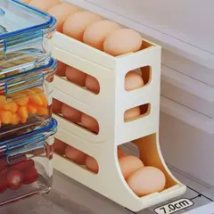 LINE - Organizador Dispensador De Huevos Para 30 Huevos Huevera 4 Niveles