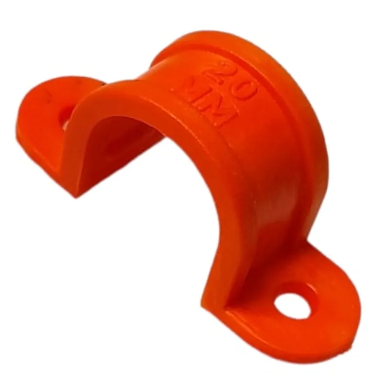 GENERICO - ABRAZADERA OMEGA 20 MM PVC NARANJA