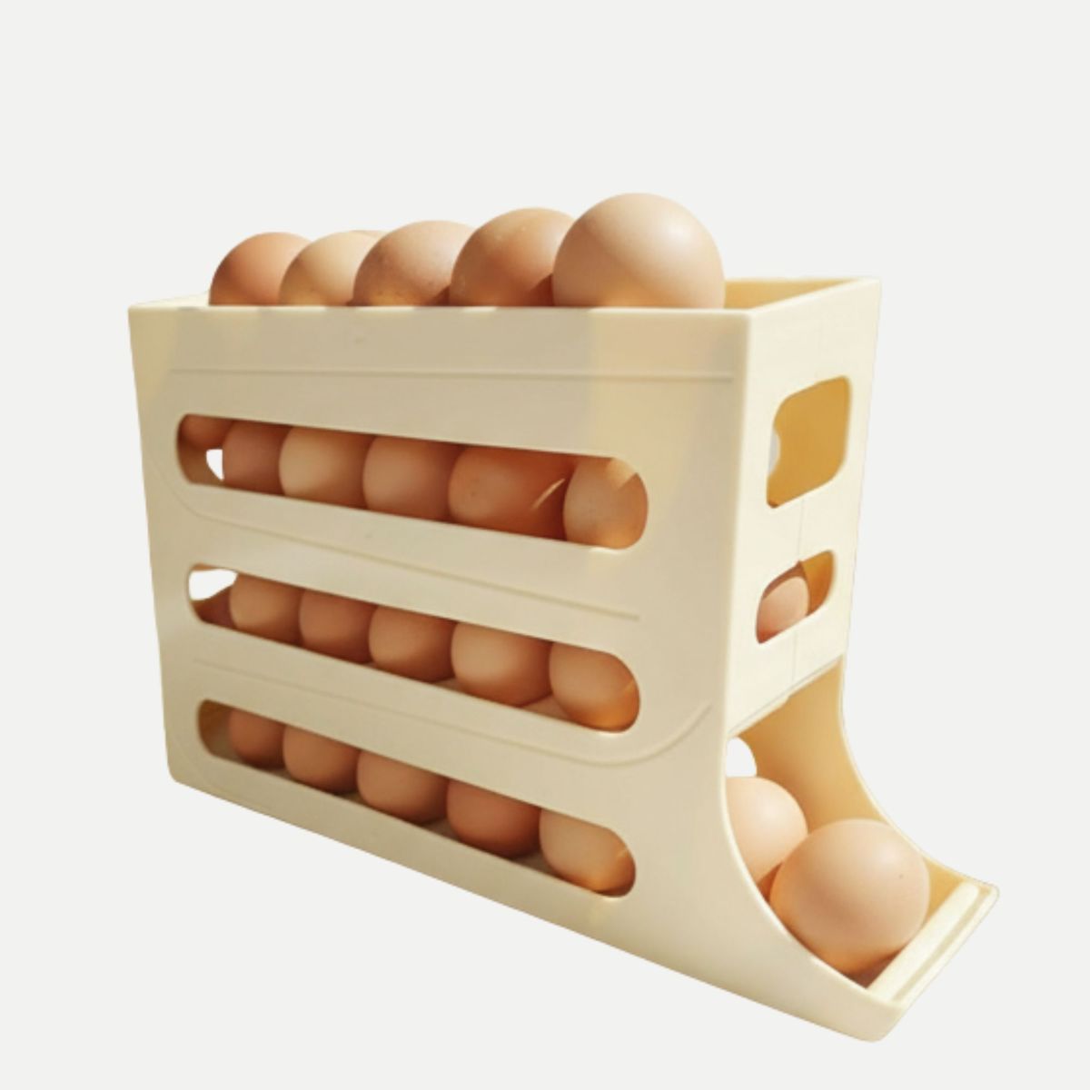 LINE - Organizador Dispensador De Huevos Para 30 Huevos Huevera 4 Niveles