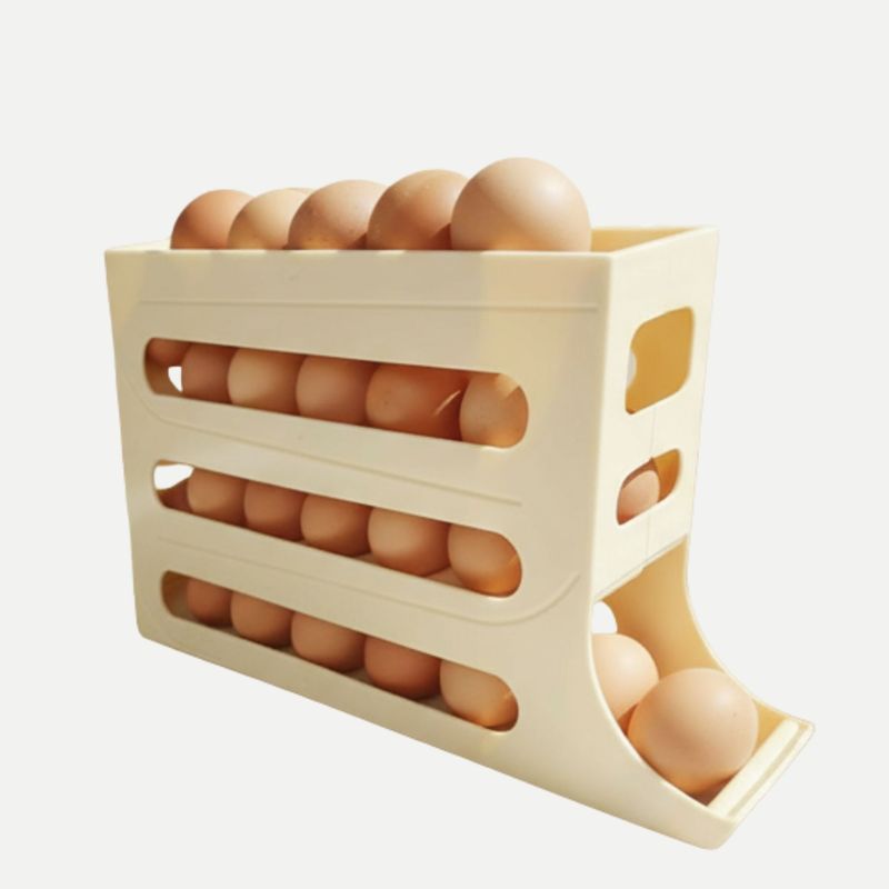 LINE - Organizador Dispensador De Huevos Para 30 Huevos Huevera 4 Niveles