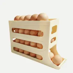LINE - Organizador Dispensador De Huevos Para 30 Huevos Huevera 4 Niveles