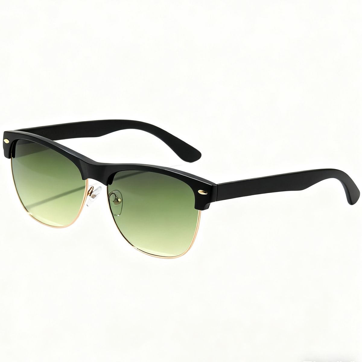 POLASUP - Polasup lentes Gafas de sol clásicas elegantes media montura de metal UV400 retro moda mujer hombre