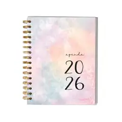 GENERICO - Agenda 2026 con fecha rosa - Tareas diarias 12 meses