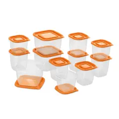MADEMSA - Set Contenedores de Plástico Herméticos 12 Un