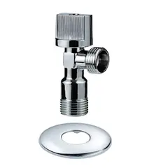 GENERICO - Llave Angular Media X Media He Para Wc E Inodoro Acero Croma