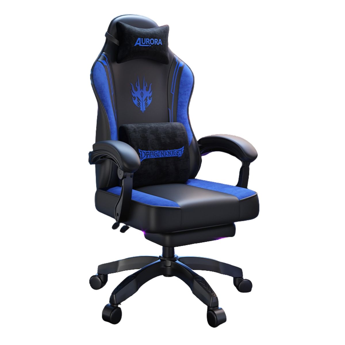 CRUSEC - Silla Gamer Con Soporte Lumbar Reclinable 135° Y Reposapies