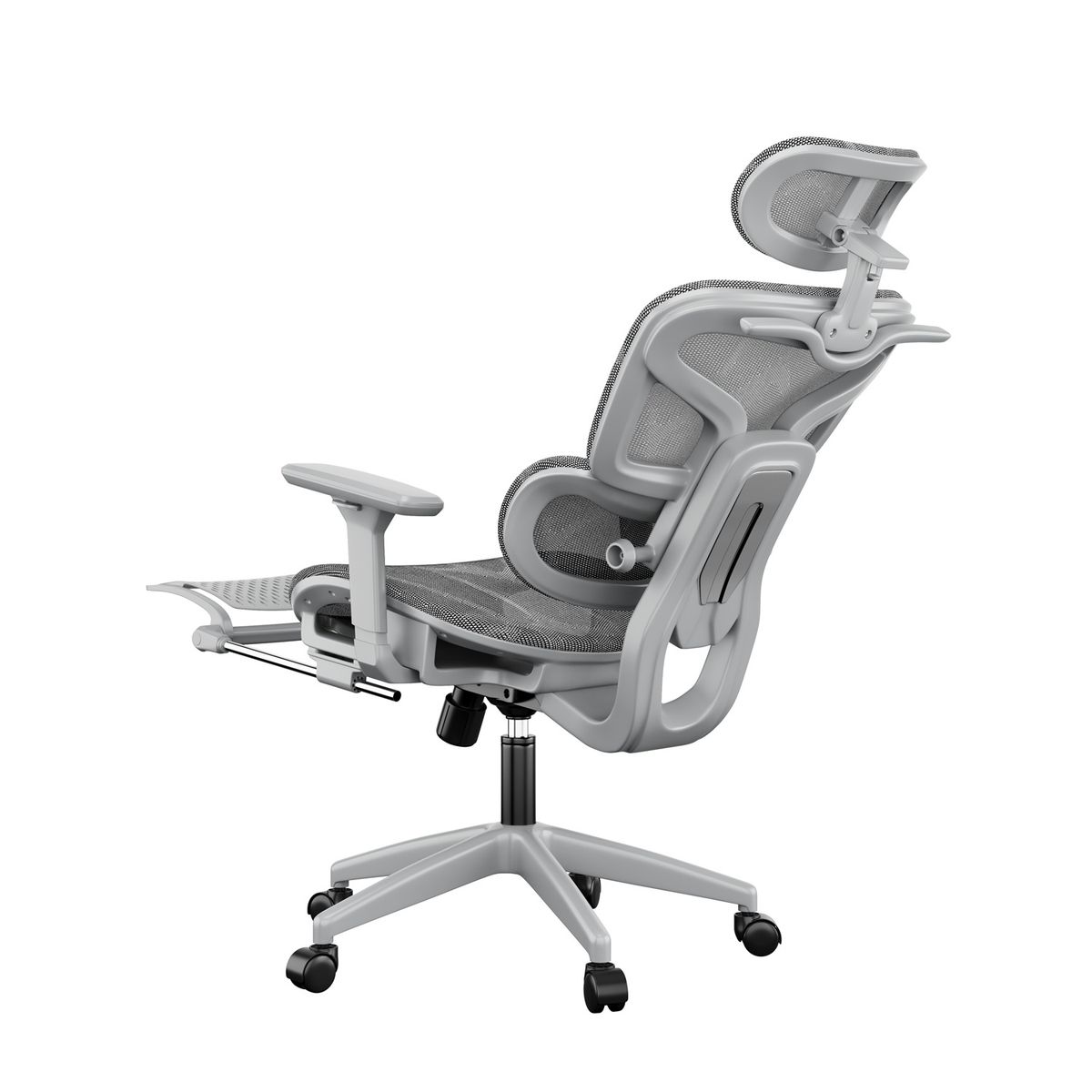 GENERICO - Silla Ergonómica Reclinable con Reposapiés y Soporte Lumbar