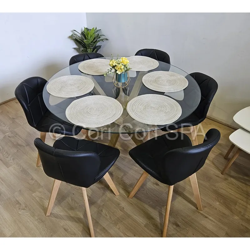 CORI CORI - Comedor Mesa Warwick 120cm + 6 Sillas Mariposa Wood
