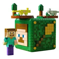 GENERICO - Bloques Construcción Cubo Steve Tipo Minecraft Myworld 722pc