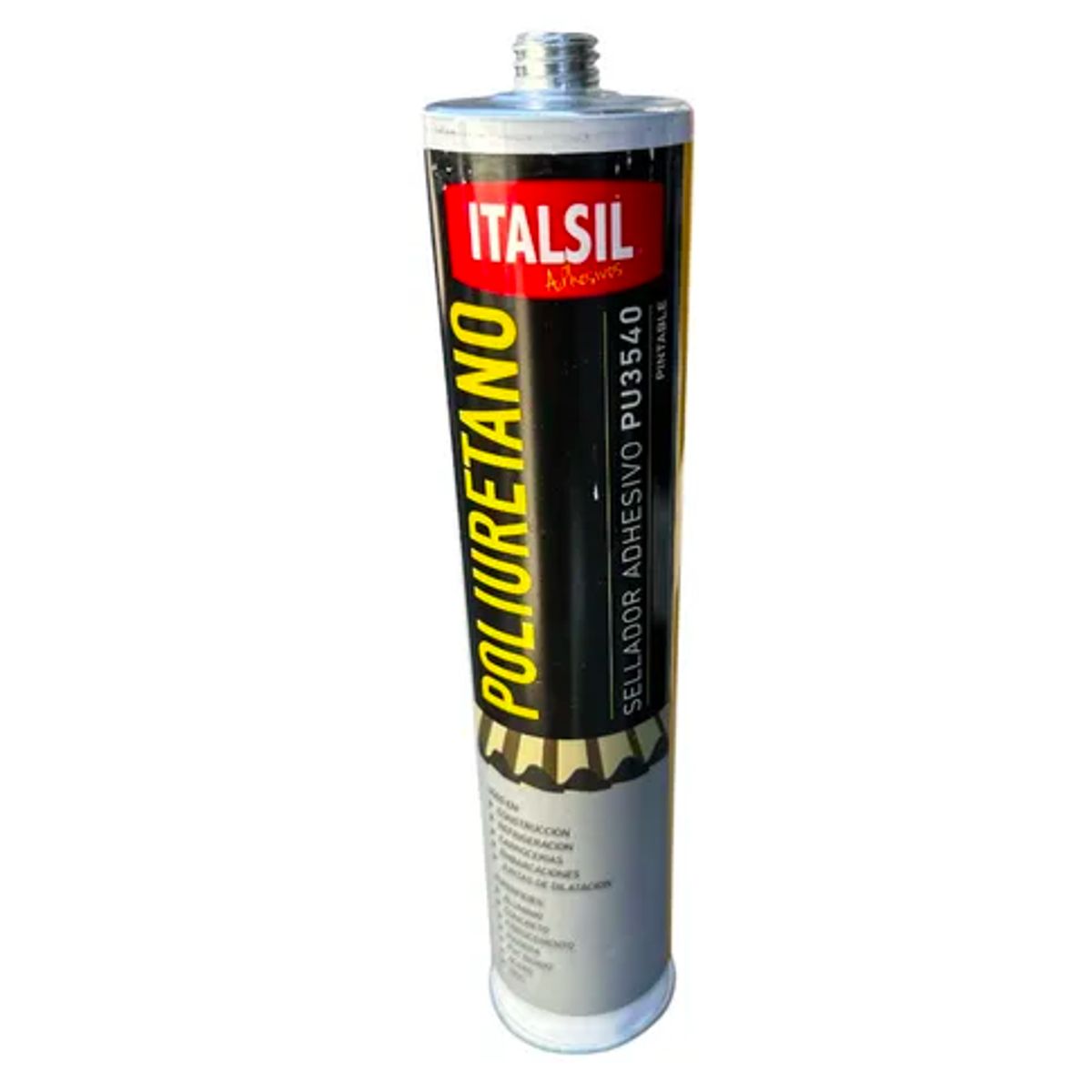 GENERICO - Sellador y Adhesivo Poliuretano GRIS PU 3540 Pintable ITALSIL
