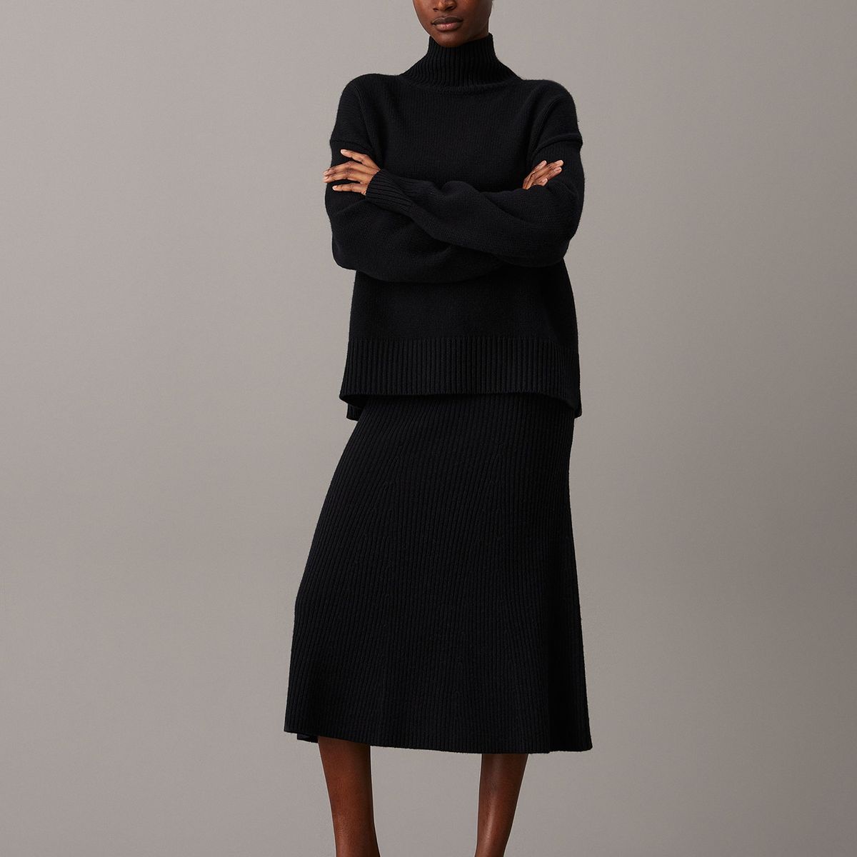 CALVIN KLEIN - Faldas Recycled Wool Negro Calvin Klein