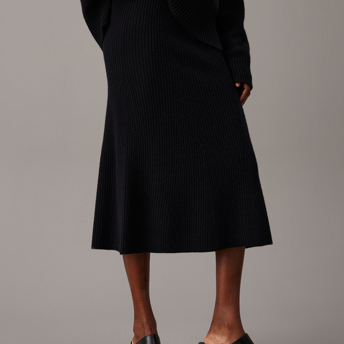 CALVIN KLEIN - Faldas Recycled Wool Negro Calvin Klein