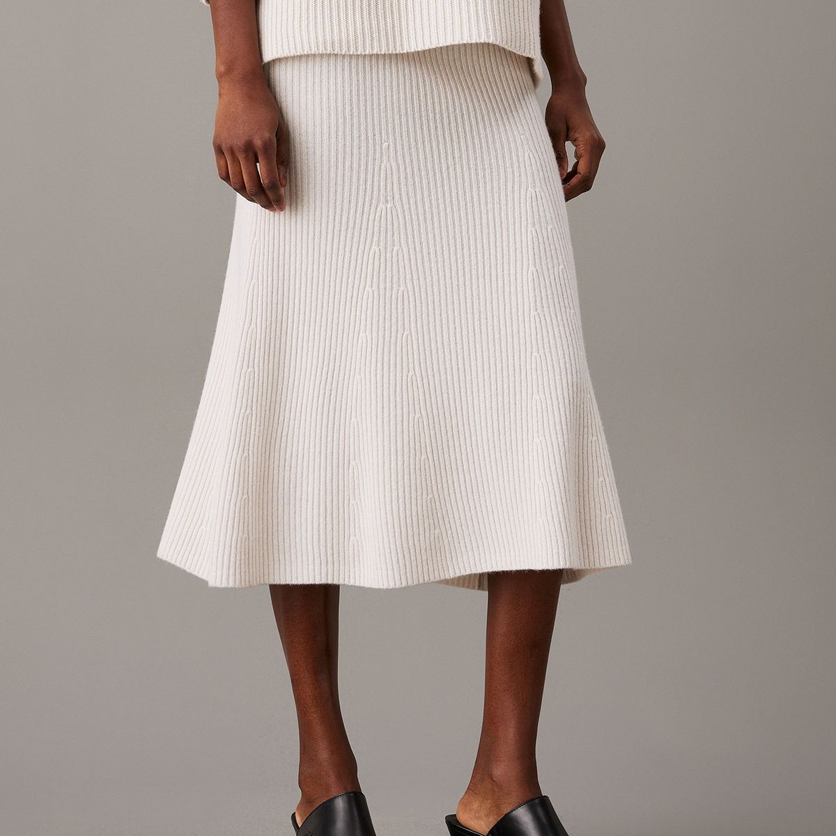 CALVIN KLEIN - Faldas Recycled Wool Blanco Calvin Klein