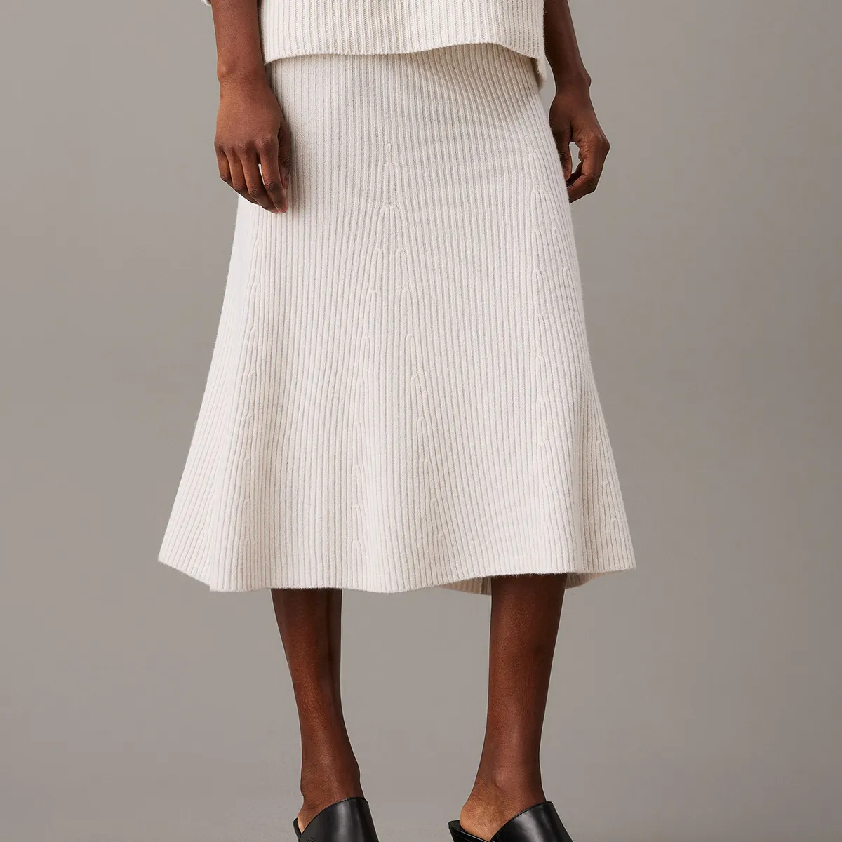 CALVIN KLEIN - Faldas Recycled Wool Blanco Calvin Klein