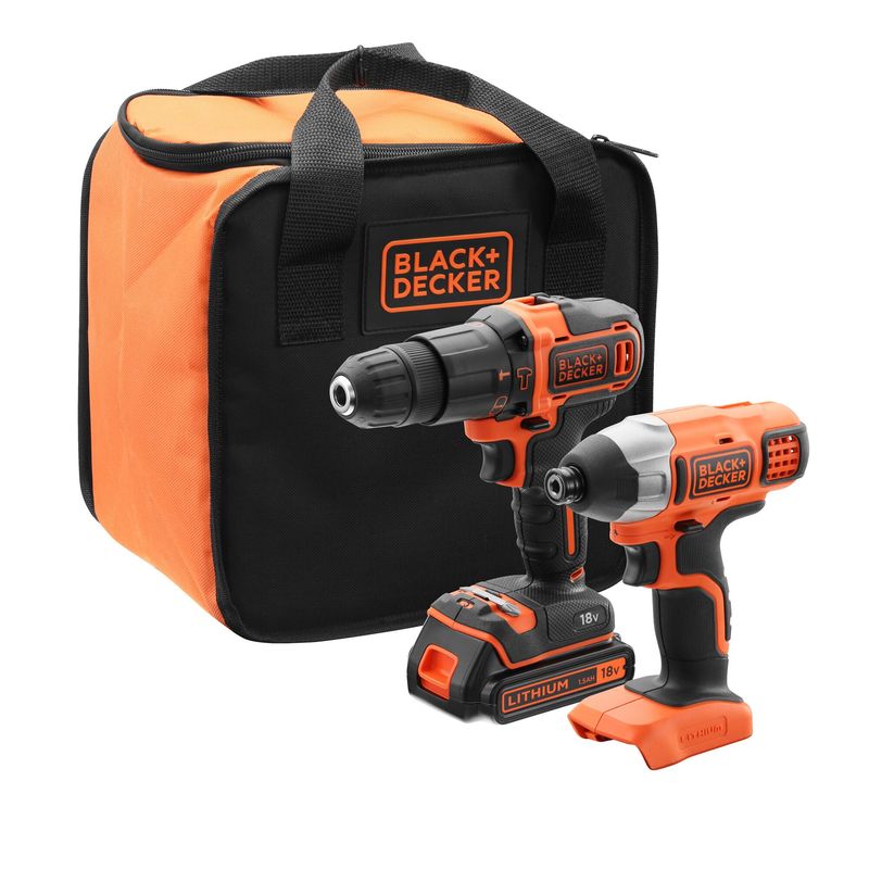 BLACK+DECKER - Kit taladro percutor 20V + Atornillador 20V BLACK+DECKER