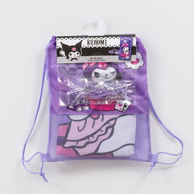 Imagen 2 del producto Set de toalla 70x140 cms + Lentes de agua Kuromi Mora