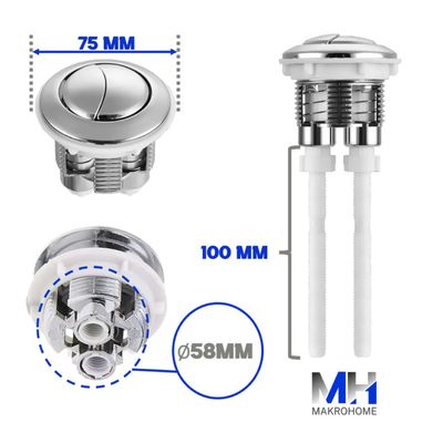 Imagen 2 del producto Boton Estanque Wc 58 Mm Superior Descarga Doble Aquakit