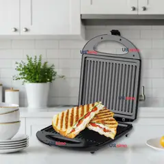 RAF - Sandwichera Eléctrica Tipo Grill Tostador Y Plancha