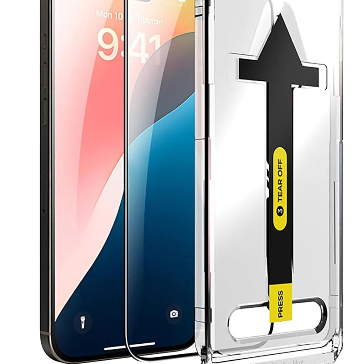 GENERICO - Lamina de Vidrio Para iPhone 17 Pro Max Auto Instalable
