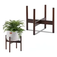 Soporte madera para Macetero plantas Suelo Alto color Oscuro