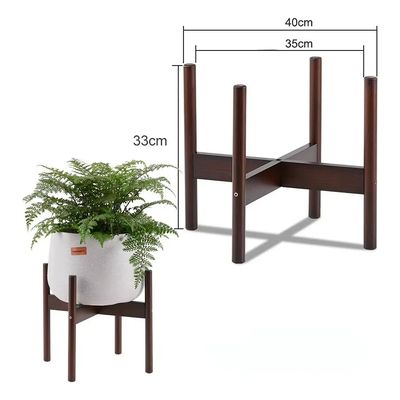 Imagen 2 del producto Soporte madera para Macetero plantas Suelo Alto color Oscuro