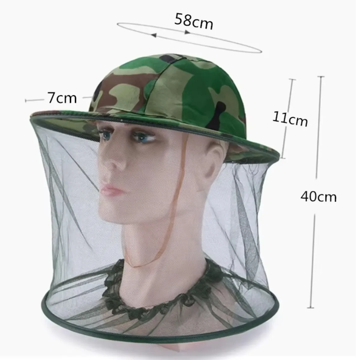GENERICO - Sombrero Malla Protector Insectos Mosquito Abejas Apicultur