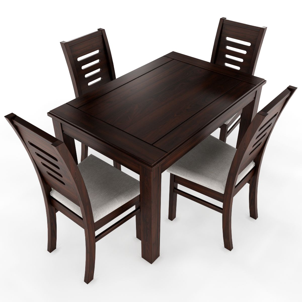 GENERICO - Juego de Comedor Bolomey 4 Sillas Madera Chocolate