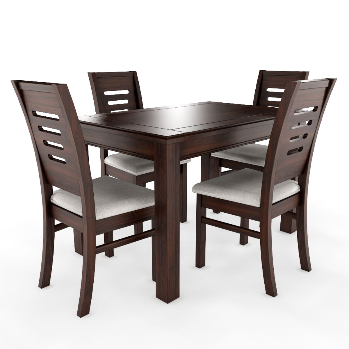 GENERICO - Juego de Comedor Bolomey 4 Sillas Madera Chocolate