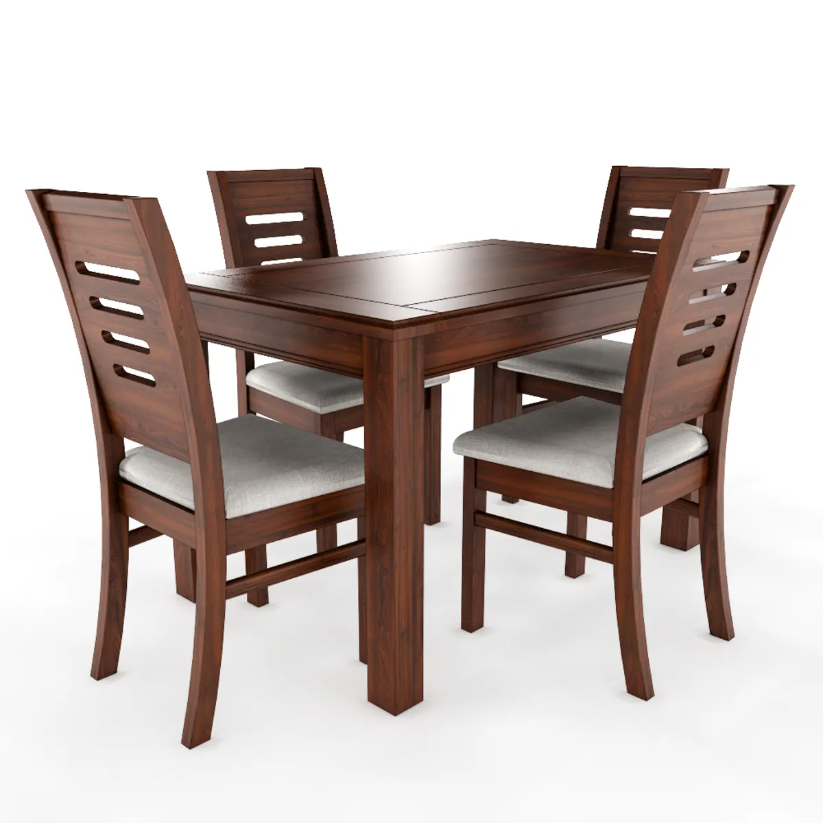 GENERICO - Juego de Comedor Bolomey 4 Sillas Madera Nogal