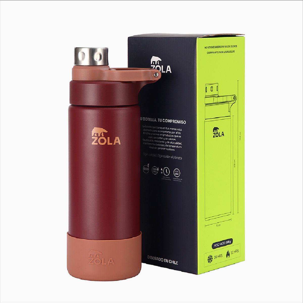 ZOLA OUTDOORS - Botella Térmica 600 ML ZOLA OUTDOORS BURDEO