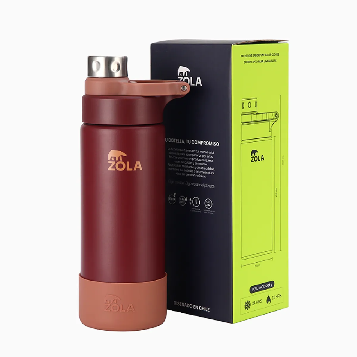 ZOLA OUTDOORS - Botella Térmica 600 ML ZOLA OUTDOORS BURDEO