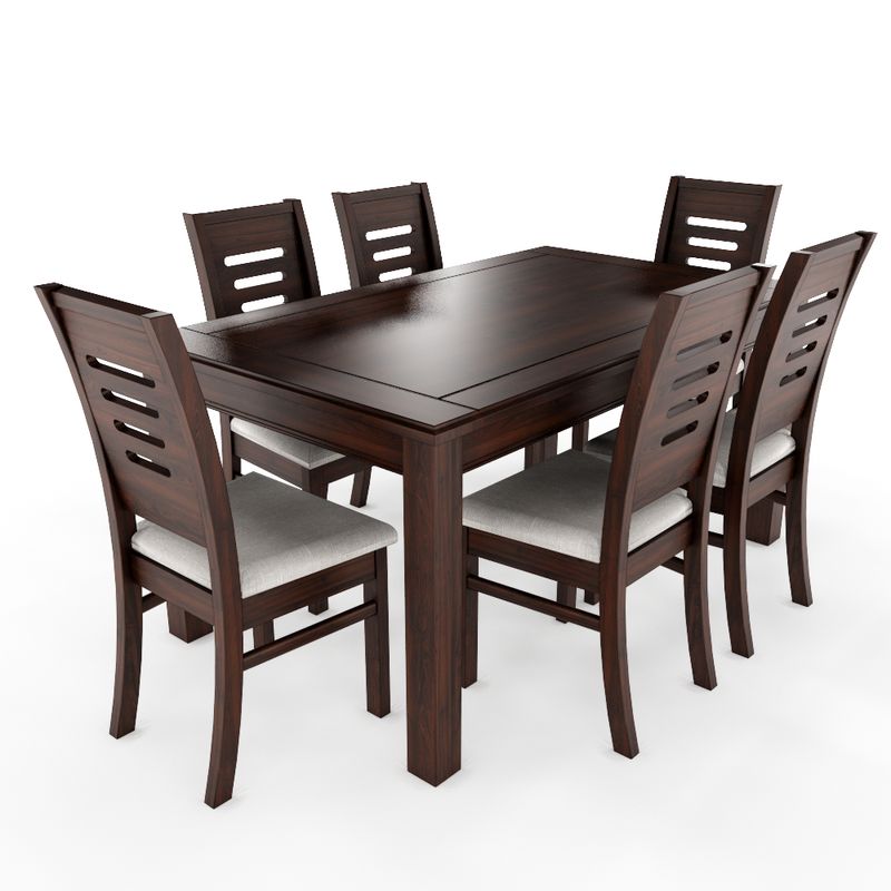 GENERICO - Juego de Comedor Bolomey 6 Sillas Madera Chocolate