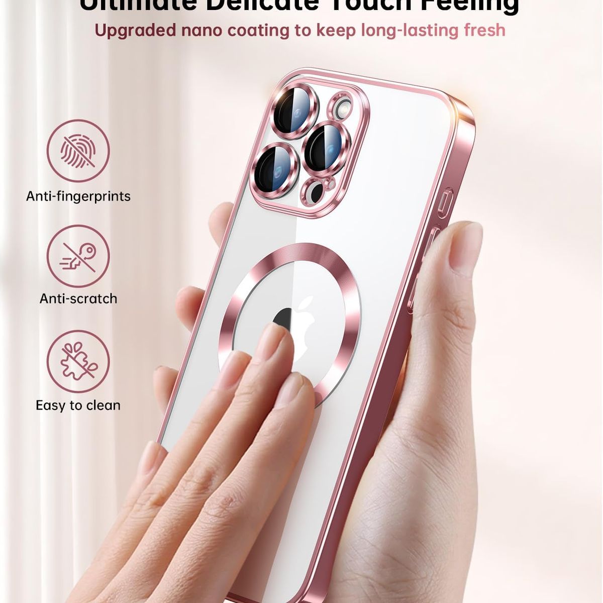 GENERICO - Carcasa Para iPhone 17 Pro Magnética Rosado