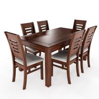 Juego de Comedor Bolomey 6 Sillas Madera Nogal