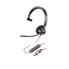 POLY - Auriculares USB-C Blackwire 3310 Monoaural