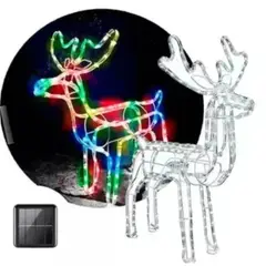 ANGELES DEL HOGAR - RENO NAVIDEÑO LUZ LED SOLAR DECORATIVO 110CM