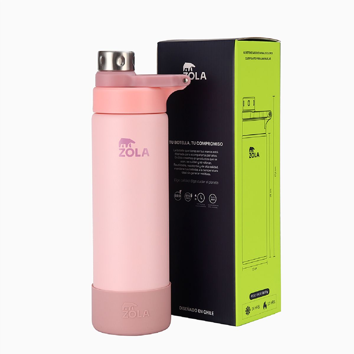 ZOLA OUTDOORS - Botella Térmica 720 ML CLASICA ZOLA OUTDOORS ROSA