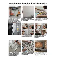 MERCAR RAY - Wall Panel PVC 3D 91 x 63cm MOSAICO MADERA 5.7 m² (10 Paneles)