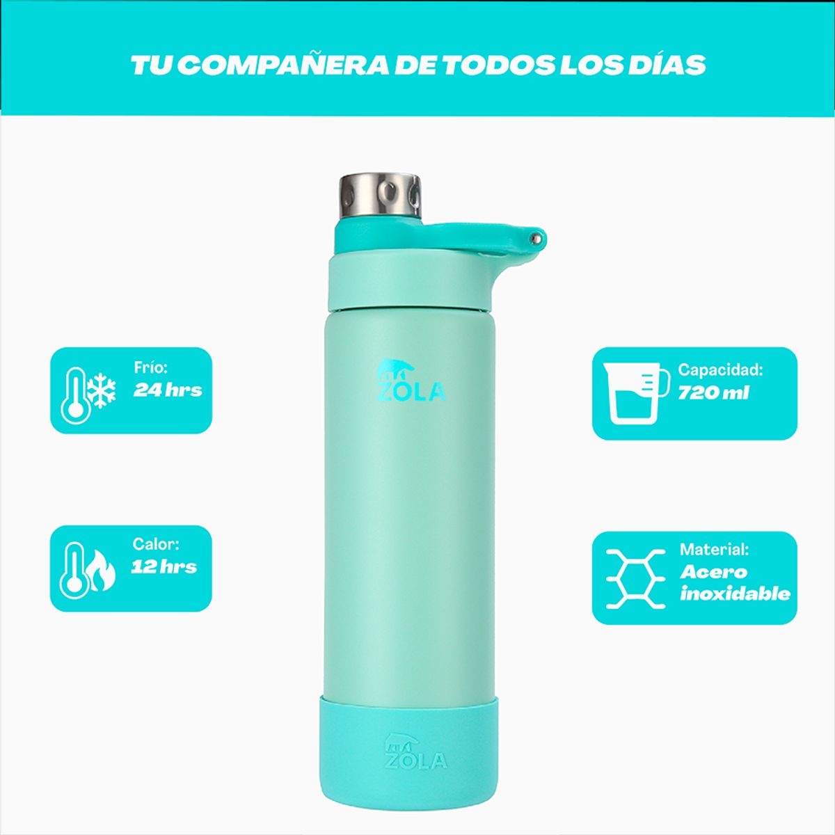 ZOLA OUTDOORS - Botella Térmica 720 ML CLASICA ZOLA OUTDOORS CALYPSO