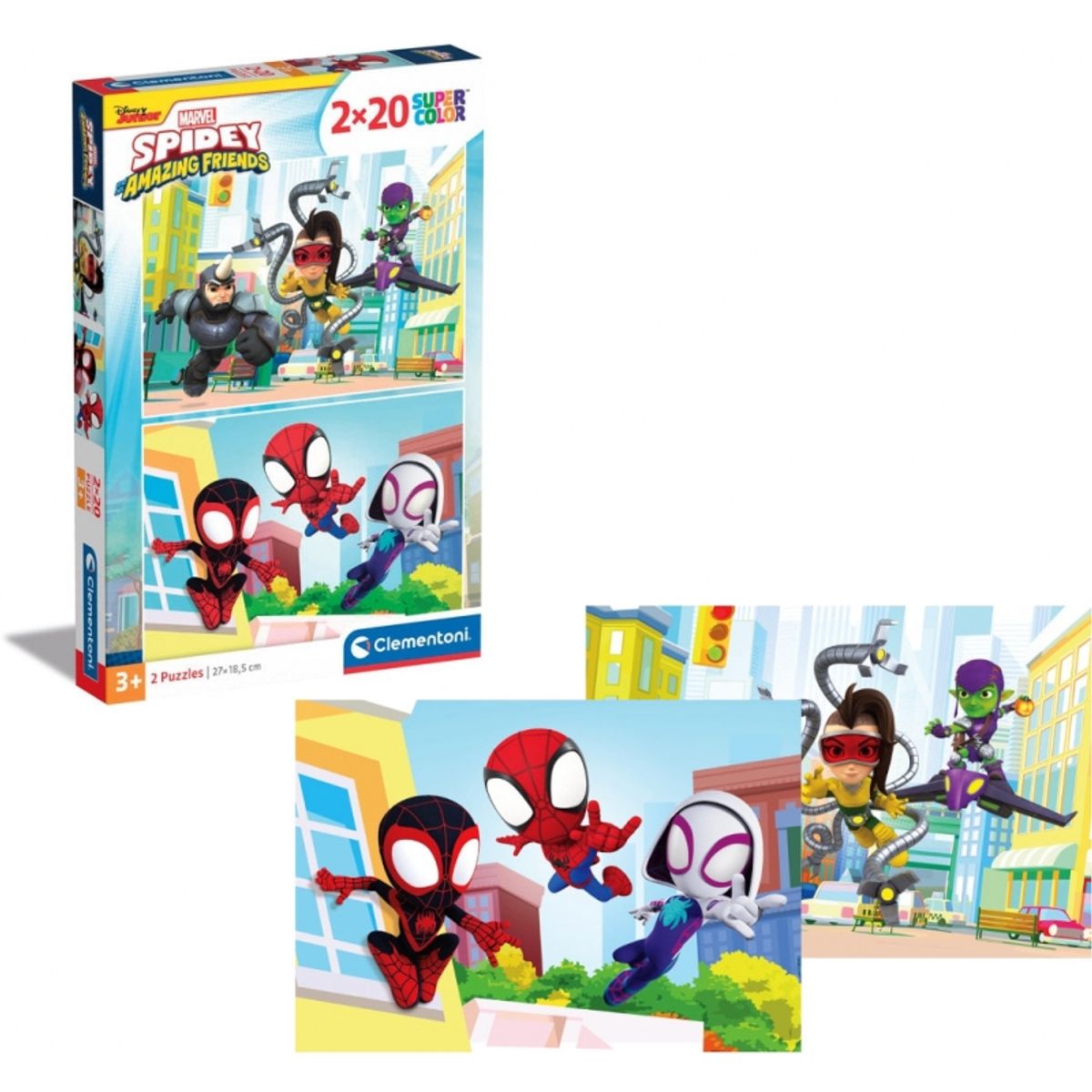 CLEMENTONI - CLEMENTONI 24794 PUZZLE 2 X 20 PIEZAS SPIDEY AND HIS AMAZING