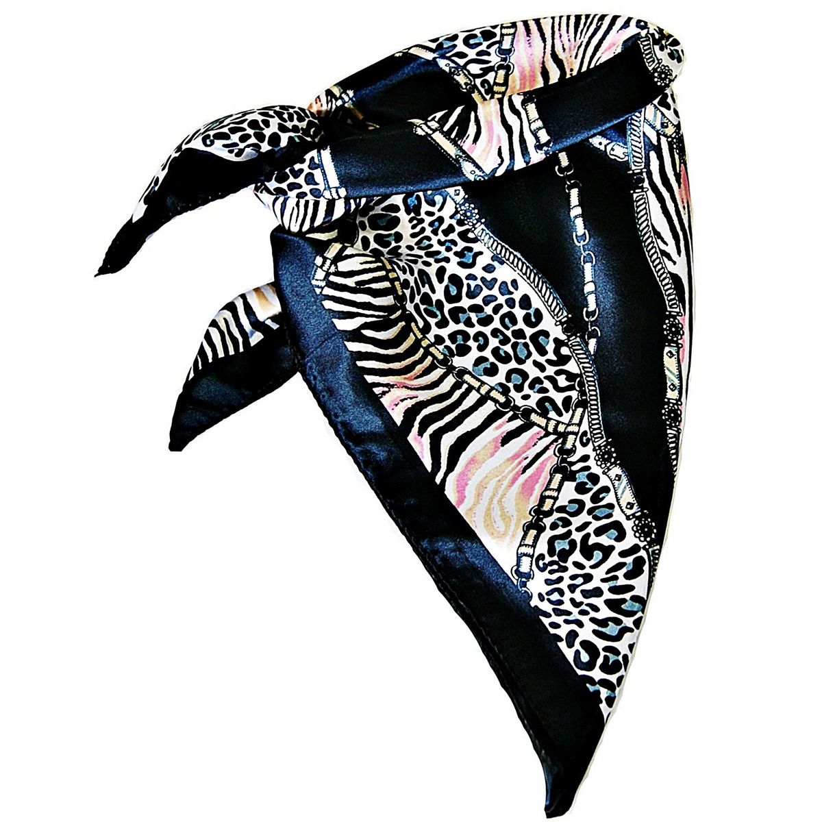 VIVAFELICIA - Pañuelo Bandana Patchwork Safari Negro
