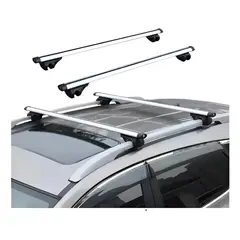 GENERICO - Barra Porta Equipaje Universal Aluminio +llave 120 Cm