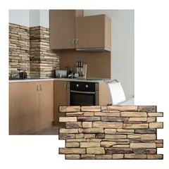 MERCAR RAY - Wall Panel PVC Relieve 98 x 49.8cm KARELIAM 4.6m² (10 Paneles)