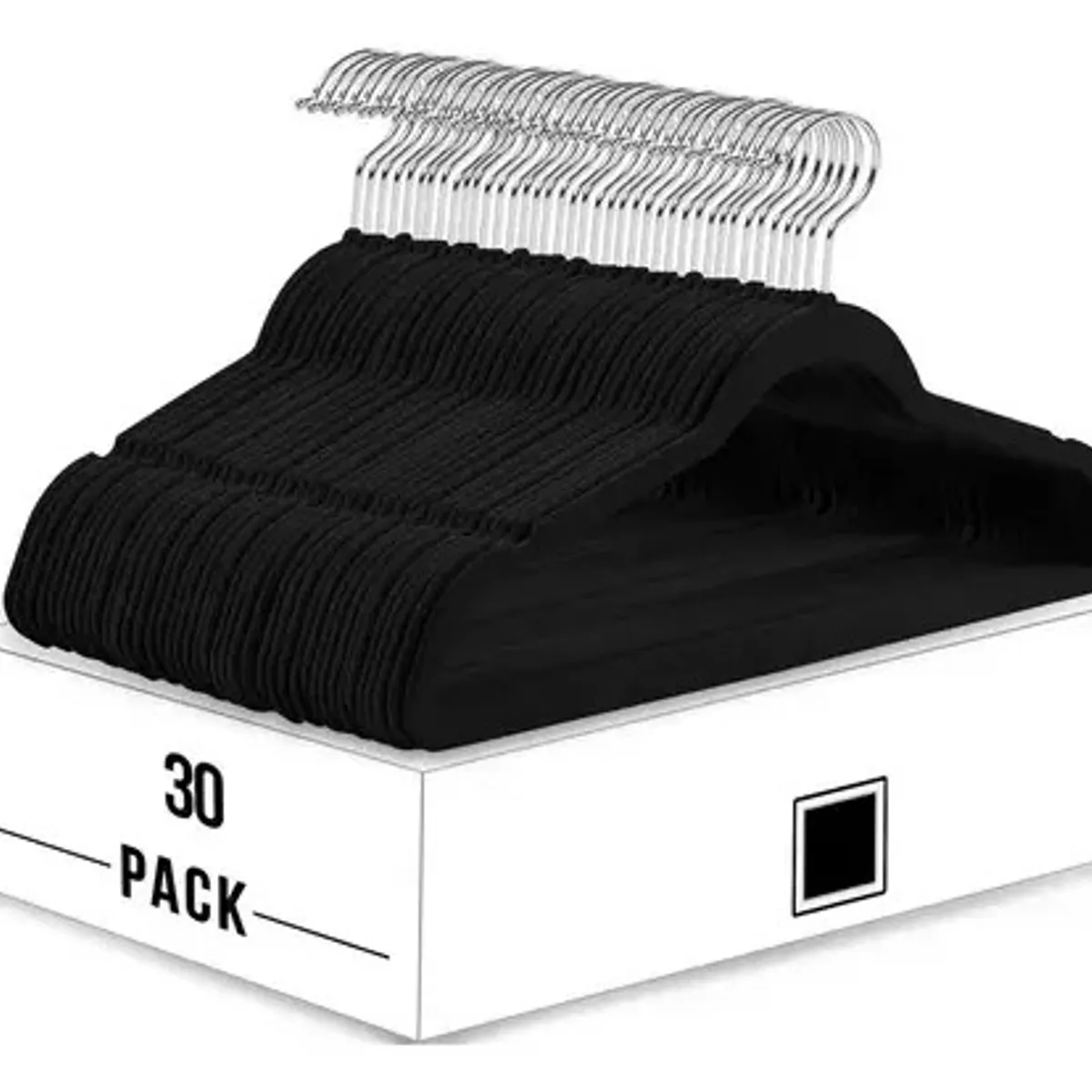 GENERICO - Colgadores De Ropa Set 30u Terciopelo Antideslizante